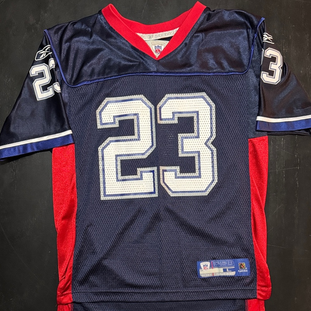 Buffalo Bills #23 LYNCH Reebok Kids Navy and Red Jersey size Large